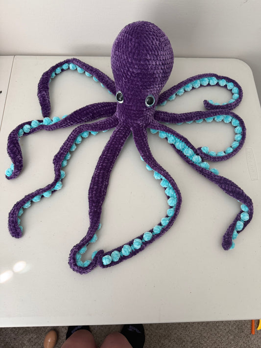 Purple/Teal Octopus Amigurumi