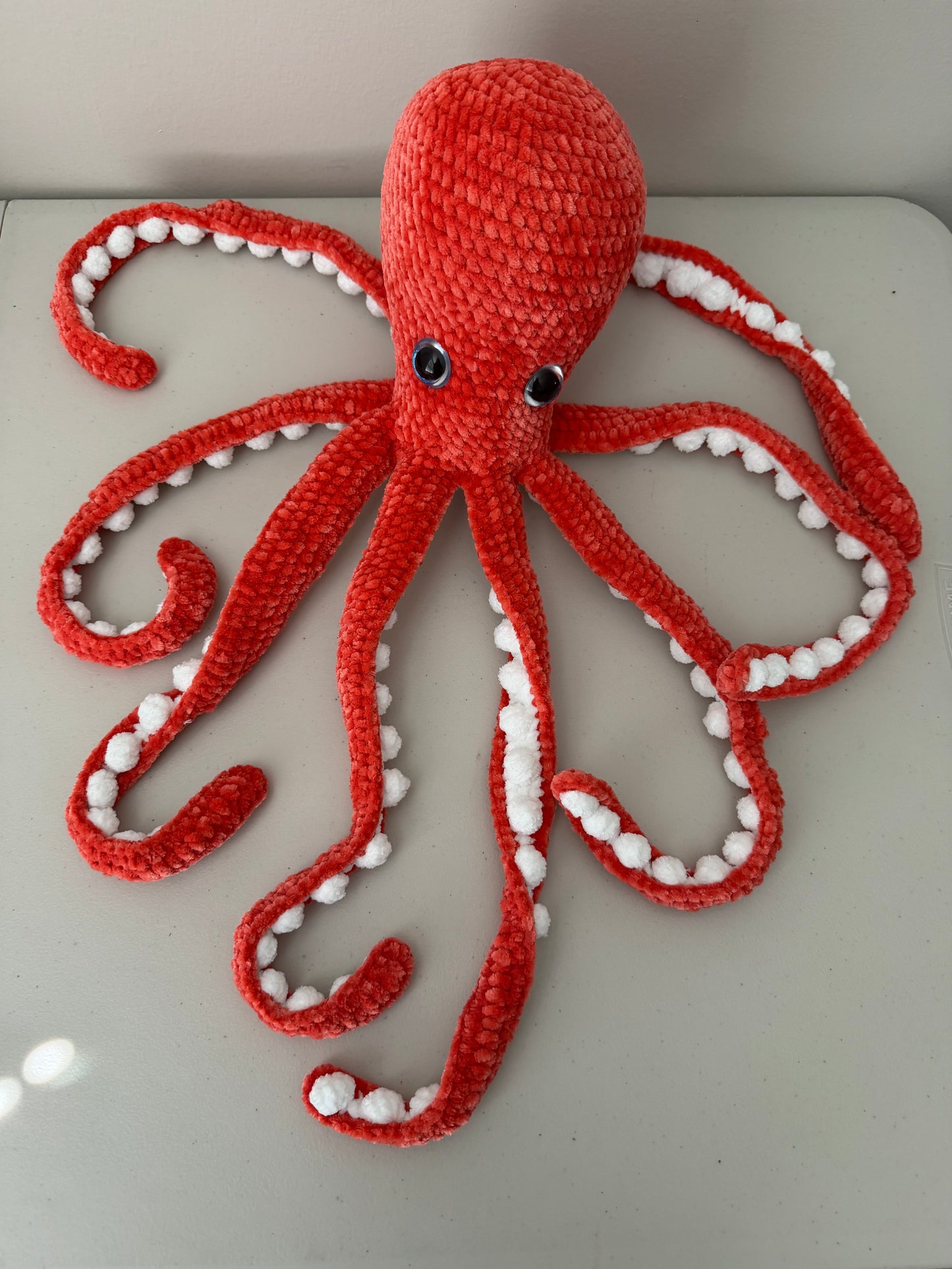 Red-Orange Octopus Amigurumi