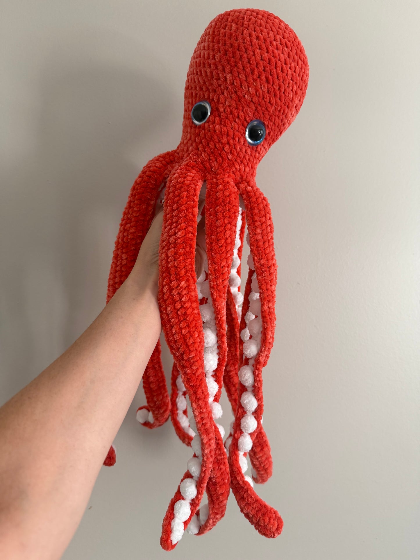 Red-Orange Octopus Amigurumi